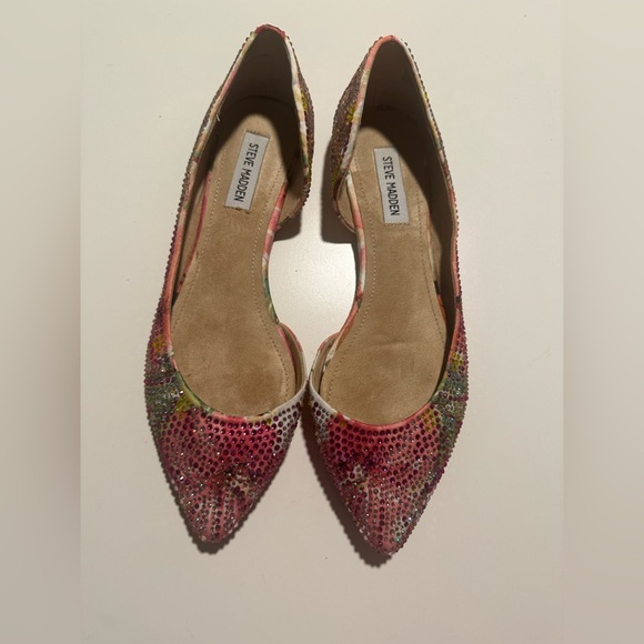 Steve Madden Jeweled Floral D’orsay Flats size 10 - Picture 1 of 6